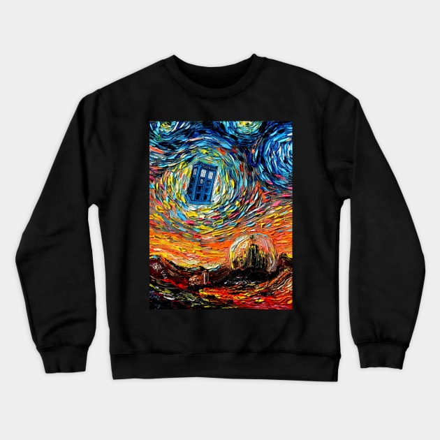 van Gogh Never Saw Gallifrey Crewneck Sweatshirt by sagittariusgallery